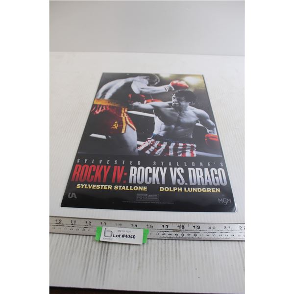 Rocky IV Sylvester Stallone Poster - 12" x 18"