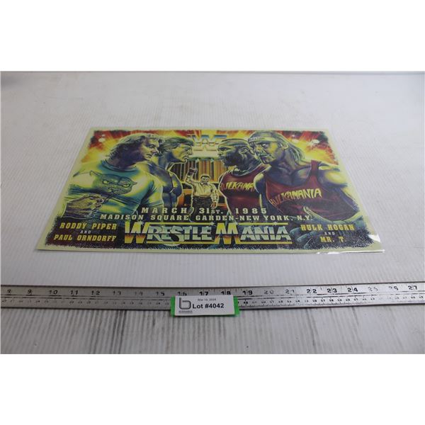 Hogan vs Roddy Piper WrestleMania Poster - 18" x 12"