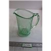 Image 2 : Green Depression Glass Pitcher