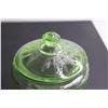 Image 3 : Green Depression Glass Biscuit Barrel