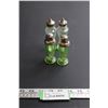 Image 2 : (2) Pairs Green Depression Glass Salt and Peppers