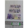 Image 1 : Canadian 2001 $10 Bill, 1989 $10 Bill