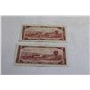 Image 4 : (2) Canadian 1954 $2 Bills