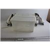 Image 1 : * (2) Pairs Ice Skates - Size 4, Both Smell Like Smoke; Tote - (1) Clamp is Missing