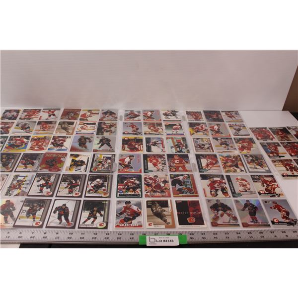 80 Vintage Calgary Flames Hockey Cards in Sleeves