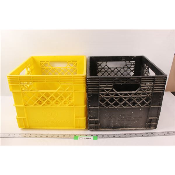 *(2) Milk Crates: Dairyworld & Agropur