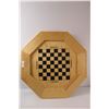 Image 3 : *Wooden Crokinole/Checkers Board w/Pieces