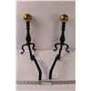 Image 2 : Wrought Iron Andirons for Fireplace