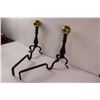 Image 3 : Wrought Iron Andirons for Fireplace