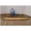 Image 1 : * Table Legs, Mop Poles, Axe, Water Jug