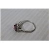Image 3 : Silver Pink and White Cubic Zirconia Ring - Size 8.5