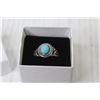 Image 2 : Silver Turquoise Ring - Size 9