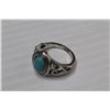 Image 3 : Silver Turquoise Ring - Size 9