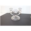 Image 2 : 24% Lead Crystal Lamp Base or Vase for Artificial Flowers (Hole in Bottom) & Glass Candle Holder (Ca