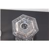 Image 6 : 24% Lead Crystal Lamp Base or Vase for Artificial Flowers (Hole in Bottom) & Glass Candle Holder (Ca