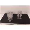 Image 1 : (7) Crystal Wine Glasses & (4) Crystal Champagne - (1) Wine Glass Chipped