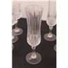 Image 5 : (7) Crystal Wine Glasses & (4) Crystal Champagne - (1) Wine Glass Chipped