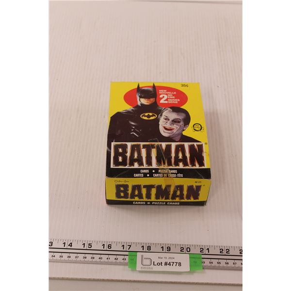 OPC Batman Trading Cards - Sealed (w/Tape) Case, Unknown if Complete 48 CT.