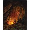 Image 1 : Buck McCain-Native American Cave Campfire with Petroglyphs