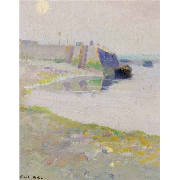 Eanger Irving Couse-Moonlight Seascape