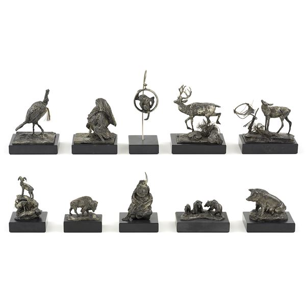 Charles M. Russell-Trigg Silver Series (Complete Set of 10 Sculptures)