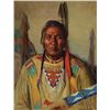 Image 1 : Kathryn Woodman Leighton-Indian with Turquoise Earrings Portrait