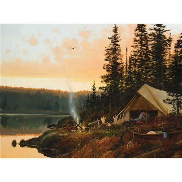 Nicholas Coleman-Crackling Fire at Dusk