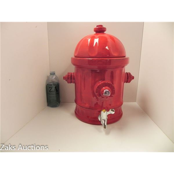 HAND PAINTED FIRE HYDRANT BEVERAGE DISPENSER