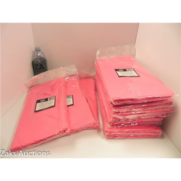 11 PINK PAPER TABLE COVERS 54  X 106 