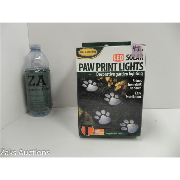 4 LED SOLAR PAW PRINT LIGHTS