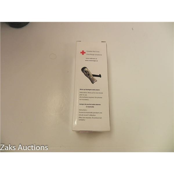 WIND UP FLASHLIGHT/RADIO/ALARM CANADIAN RED CROSS