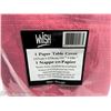 Image 2 : 10 RED PAPER TABLE COVERS 54" X 106"