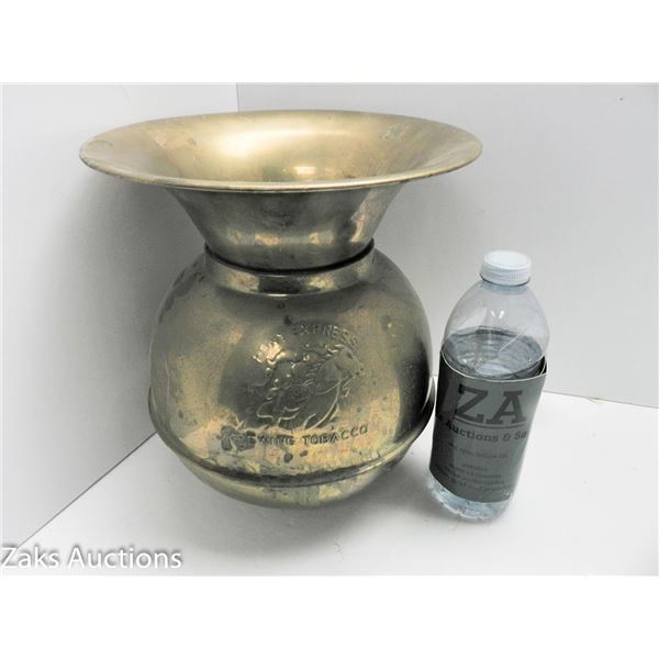 PONY EXPRESS CHEWING TOBACCO SPITTOON - BRASS