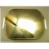 Image 3 : METAL HANDLED SERVING TRAY WITH 1 SERVING UTENSIL