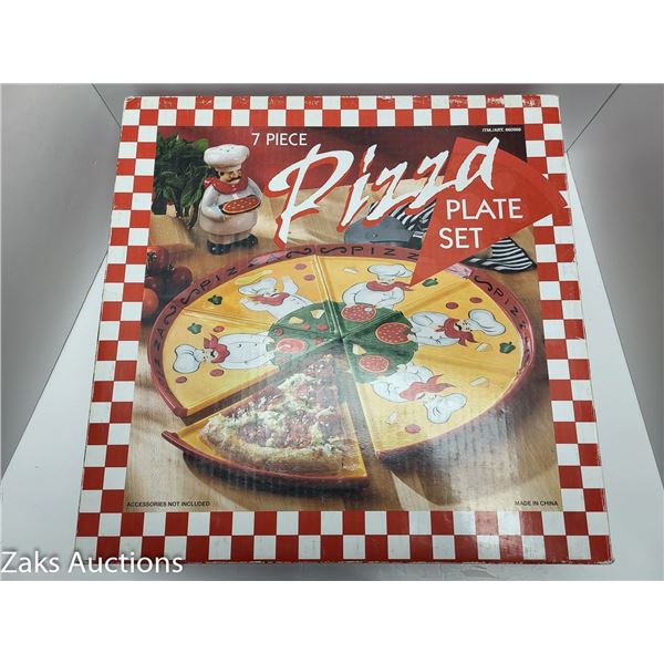 7 PC PIZZA PLATE SET