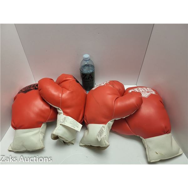 2 PAIR STATS CHAMPIONS BOXING GLOVES