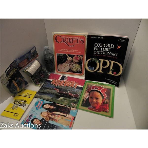 HOLLAND AMERICA BAG WITH CRAFT BOOKS, KIDS TOYS, ETC