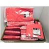 Image 2 : BOX OF 7 RED PAPER TABLE CLOTHS WITH 12 PKGS RED PAPER NAPKINS