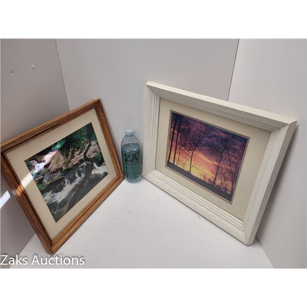 TWO FRAMED PHOTOS OF ALBERTA LANDSCPES