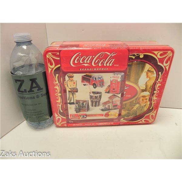 COCA-COLA TIN WITH 3D PUZZLE