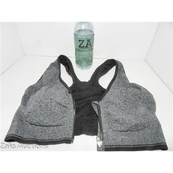 GREY/BLACK SPORTS BRA SIZE SMALL/MEDIUM