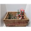 Image 1 : VINTAGE CANADA DRY BOX FILLED WITH VINTAGE COKE BOTTLES, ETC