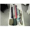 Image 1 : LARGE BIN OF WRAPPING PAPER (INCL. CLEAR FOR GIFT BASKETS) AND SHELF &
