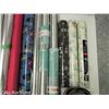 Image 3 : LARGE BIN OF WRAPPING PAPER (INCL. CLEAR FOR GIFT BASKETS) AND SHELF &