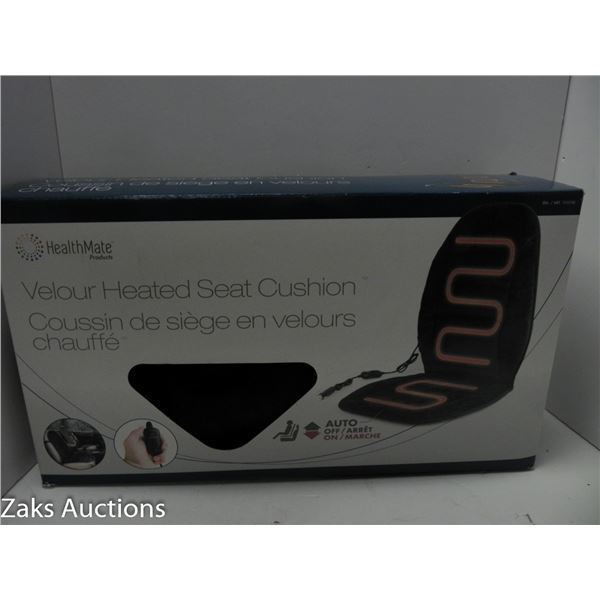 HEALTHMATE VELOUR HEATER SEAT CUSHION 12V DC PLUG