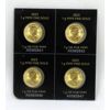 Image 2 : 4 x 1 Gram .9999 Fine Gold 2023 Maple Leaf Coins