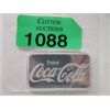 Image 1 : 1 Oz .999 Silver Coca-Cola 2-Sided Bar 