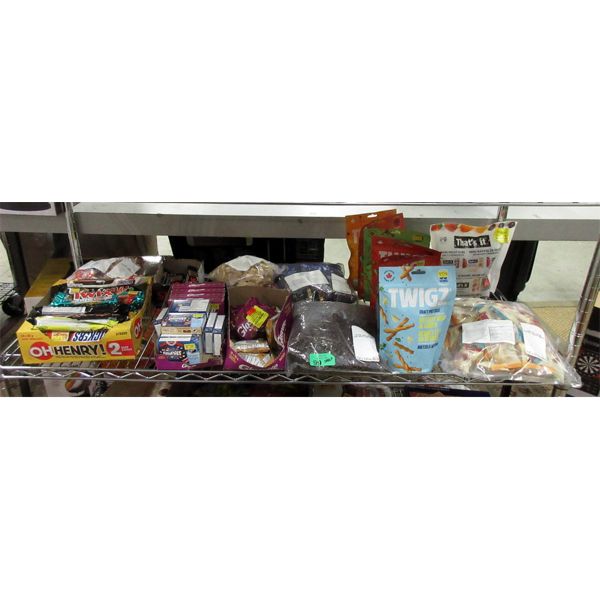 Shelf Lot of Assorted Snacks & Candy