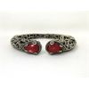 Image 2 : .925 Silver Gemstone Necklace, Ring & Bracelet Set