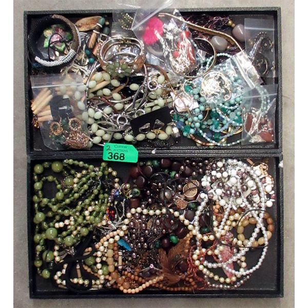 2 Trays of Fashion & Costume Jewelry - Some Vintage